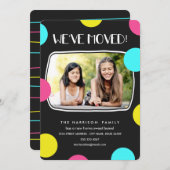 Faire-part de déplacement de photo de points moyen (Devant / Derrière)