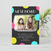 Faire-part de déplacement de photo de points moyen (Debout devant)