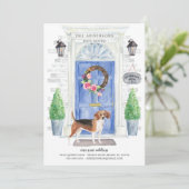 Faire-part de déplacement de porte avant beagle (Debout devant)