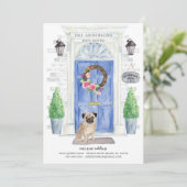 Faire-part de déplacement de porte avant carlin (Debout devant)