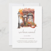 Faire-part de déplacement de porte avant d'automne (Devant)