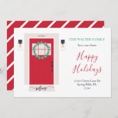 Faire-part de déplacement de porte avant rouge (Devant / Derrière)