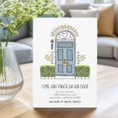 Faire-part de déplacement de porte bleue