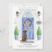 Faire-part de déplacement de porte Brown Labrador (Devant)