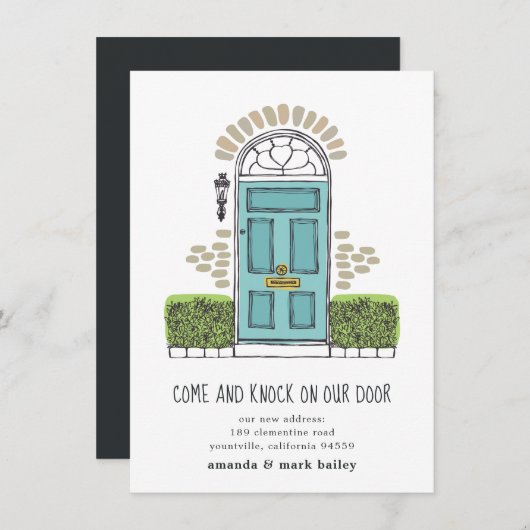 Faire-part de déplacement de porte d'eau (Devant / Derrière)