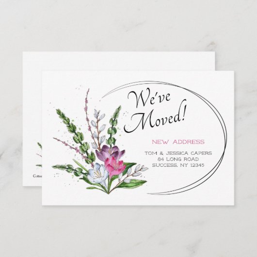 Faire-part de déplacement de printemps (Devant / Derrière)