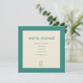 faire-part de déplacement de turquise (Debout devant)