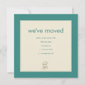 faire-part de déplacement de turquise (Devant)