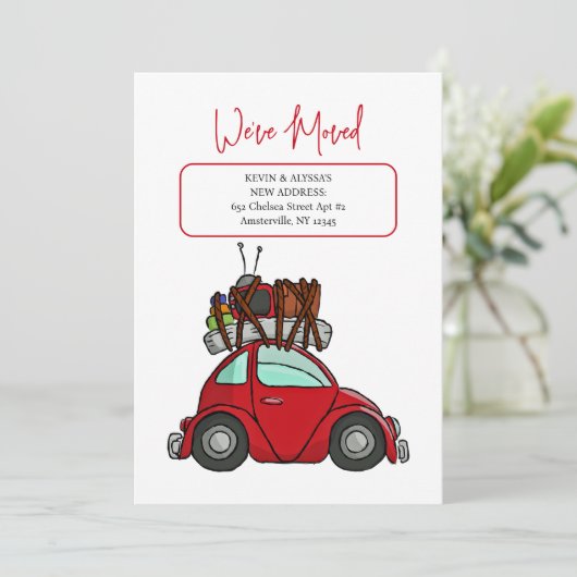 Faire-part de déplacement de voiture (Debout devant)