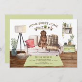 Faire-part de déplacement des chiens de Terre-Neuv (Devant / Derrière)