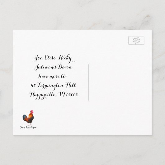 Faire-part de déplacement des moutons de ferme (Dos)