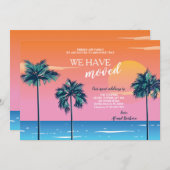 Faire-part de déplacement des rives de palmiers (Devant / Derrière)
