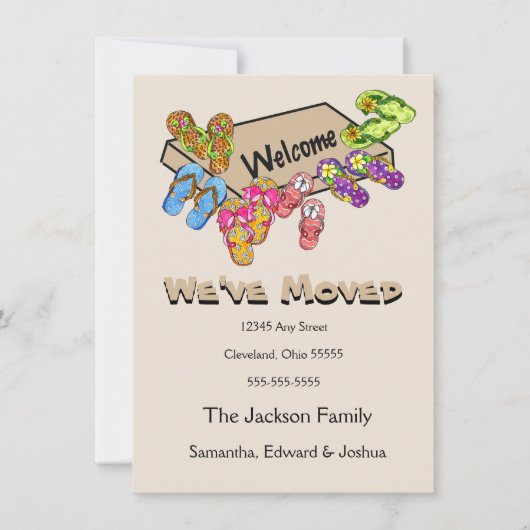 Faire-part de déplacement des tongs (Devant)