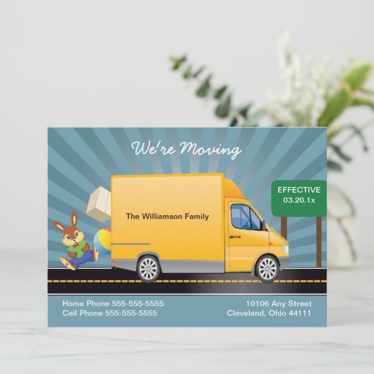 Faire-part de déplacement du camion (Debout devant)