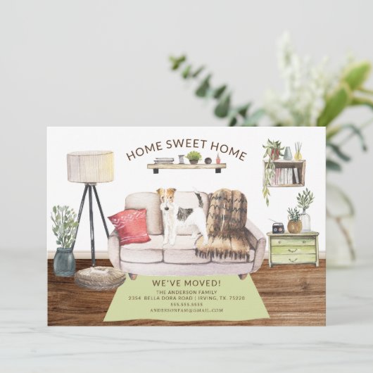 Faire-part de déplacement du chien de Terrier de F (Debout devant)