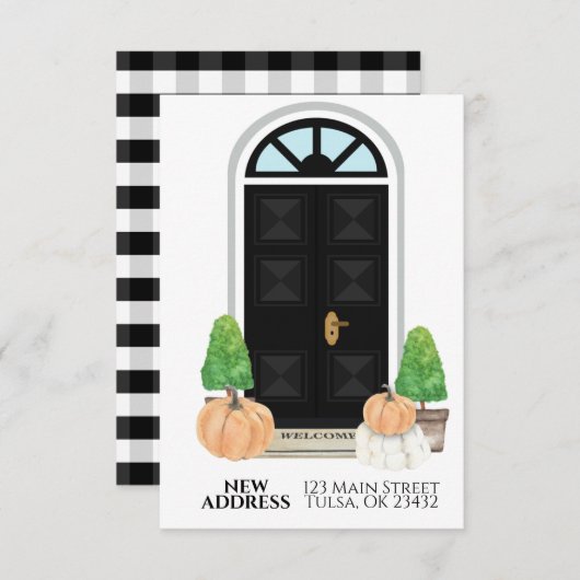 Faire-part de déplacement du Citrouille de porte n (Devant / Derrière)