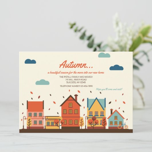 Faire-part de déplacement du quartier d'automne (Debout devant)