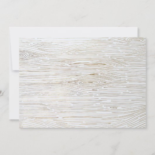 Faire-part de déplacement en bois d'or rustique ch (Dos)