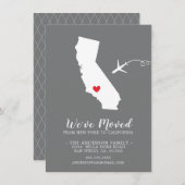 Faire-part de déplacement | Etat de Californie (Devant / Derrière)