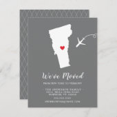 Faire-part de déplacement | État du Vermont (Devant / Derrière)