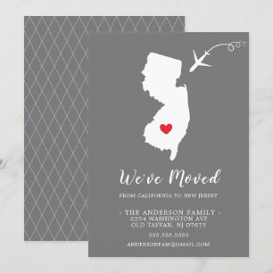 Faire-part de déplacement   Etat NEW JERSEY