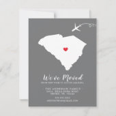 Faire-part de déplacement | État SUD CAROLINA (Devant)