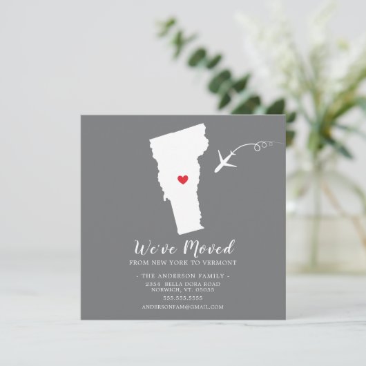 Faire-part de déplacement | État VERMONT (Debout devant)