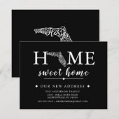 Faire-part de déplacement FLORIDA couleur modifiab (Devant / Derrière)