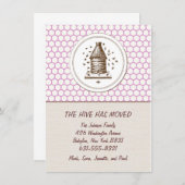 Faire-part de déplacement | Hiver | Pourpre (Devant / Derrière)