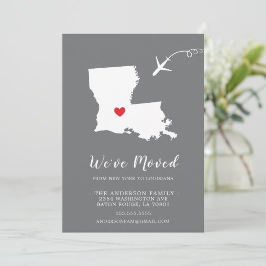 Faire-part de déplacement | LOUISIANA (Debout devant)