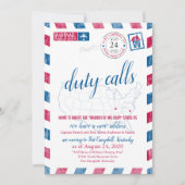 Faire-part de déplacement militaire de Fort Campbe (Devant)