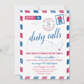 Faire-part de déplacement militaire de Virginie (Devant)