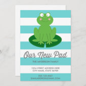 Faire-part de déplacement moderne de la grenouille (Devant / Derrière)