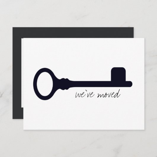 Faire-part de déplacement moderne personnalisable (Devant / Derrière)
