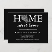 Faire-part de déplacement NEVADA couleur modifiabl (Devant / Derrière)