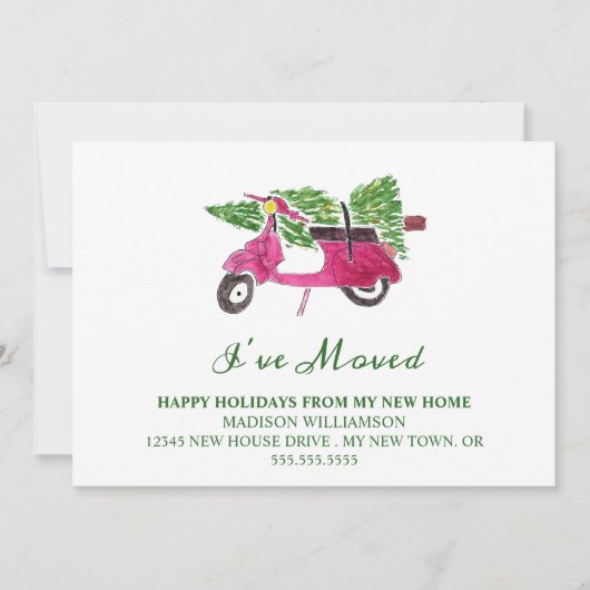 Faire-part de déplacement | Nouvelle maison pour l (Devant)