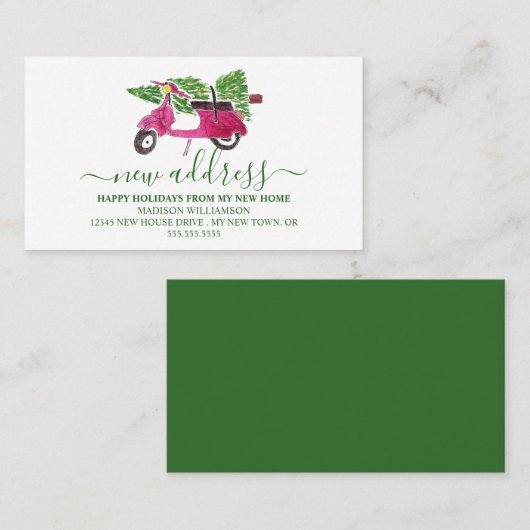 Faire-part de déplacement | Nouvelle maison pour l (Devant / Derrière)