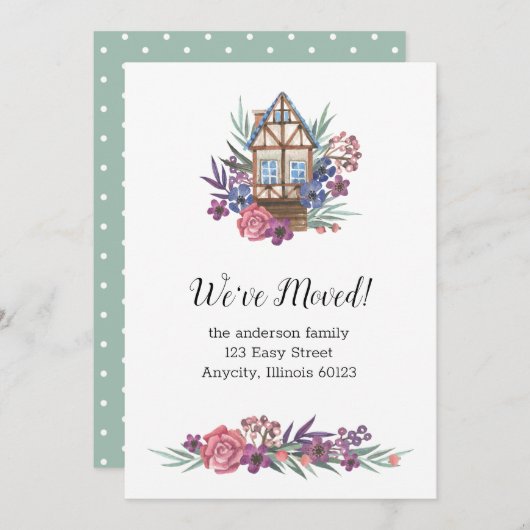 Faire-part de déplacement, Nouvelle notification d (Devant / Derrière)