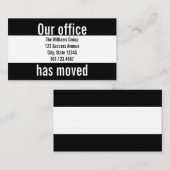 Faire-part de déplacement Office (Devant / Derrière)