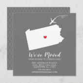 Faire-part de déplacement | PENNSYLVANIE D'Etat (Devant / Derrière)