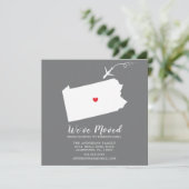 Faire-part de déplacement | PENNSYLVANIE D'Etat (Debout devant)