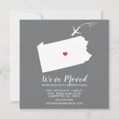 Faire-part de déplacement | PENNSYLVANIE D'Etat (Devant)