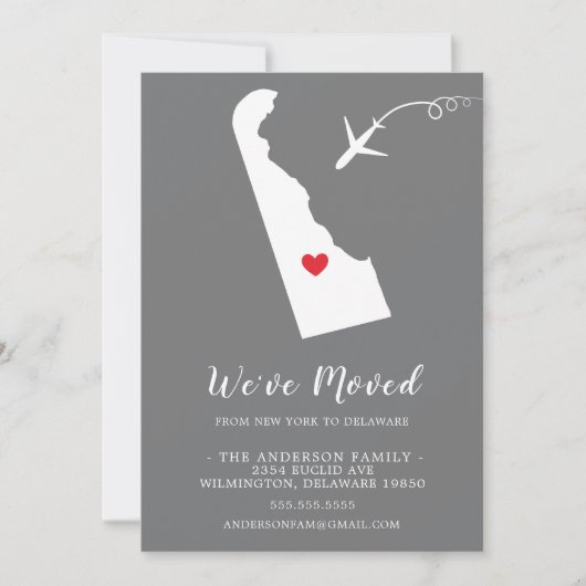 Faire-part de déplacement | RETARD D'ÉTAT (Devant)