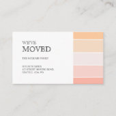 Faire-part de déplacement rose rose rose Peach (Devant)