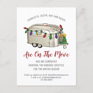 Faire-part de déplacement saisonnier de Camper Whi