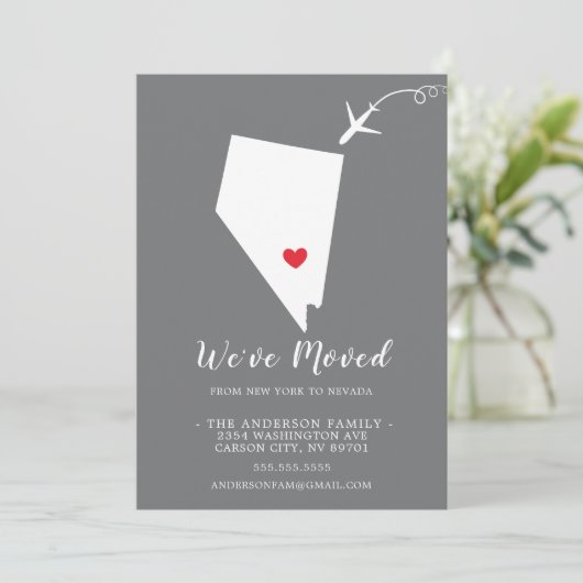 Faire-part de déplacement | State NEVADA (Debout devant)