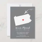 Faire-part de déplacement | State Pennsylvania (Devant)