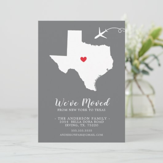 Faire-part de déplacement | TEXTES D'ÉTAT (Debout devant)