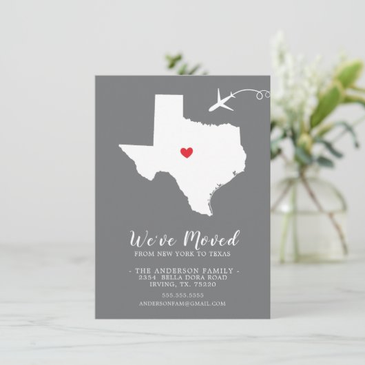 Faire-part de déplacement | TEXTES D'ÉTAT (Debout devant)