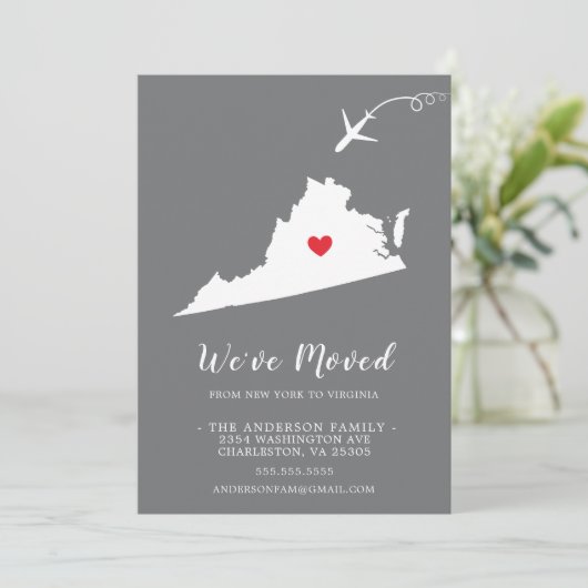 Faire-part de déplacement | VIRGINIE (Debout devant)